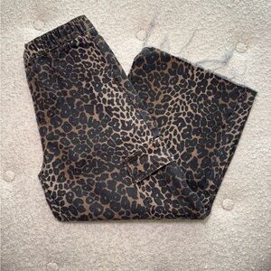 Kids Animal Print Cargo Wide Leg Pants